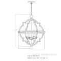Led Chandelier Pendant Light 4*60W Black Wood Tone Light Chandelier Manufactory